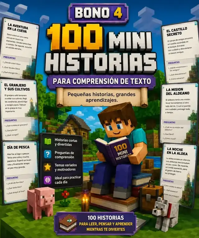 Bono 4 — 100 Mini Historias para Comprensión de Texto